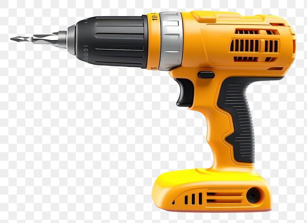 PNG Drill drill tool white background. 