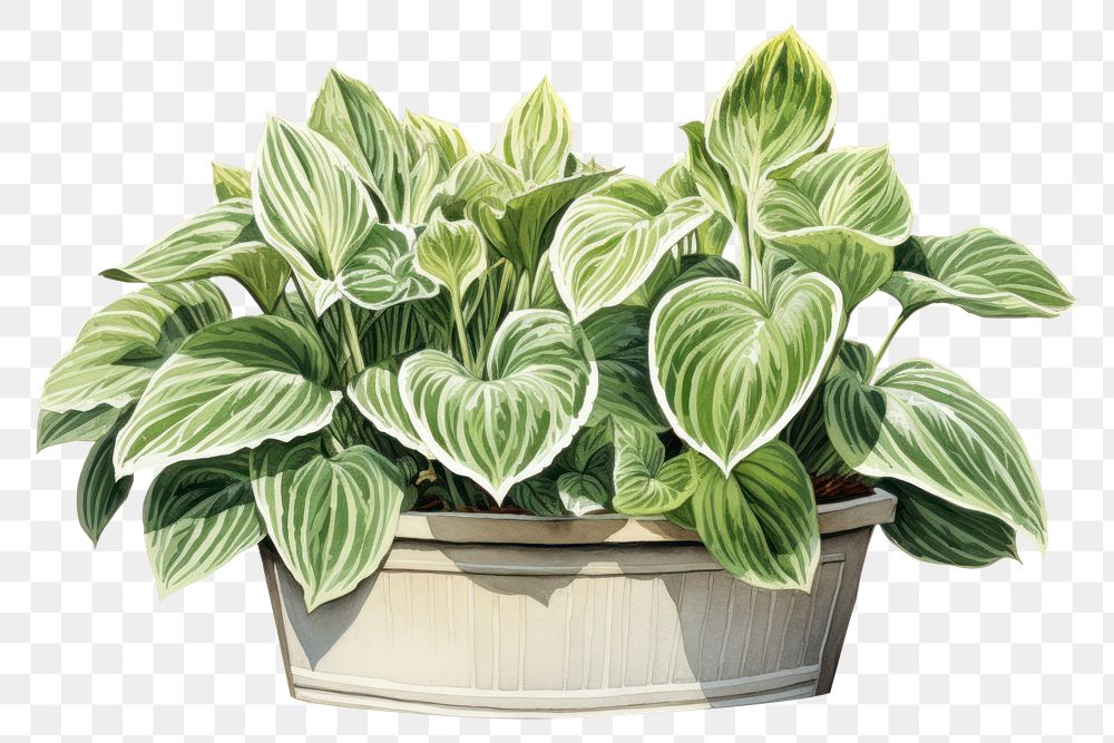 PNG  Hostas plant leaf houseplant. AI generated Image by rawpixel.
