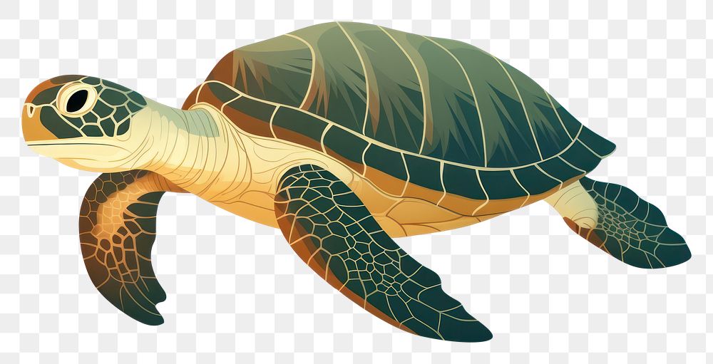 PNG  A sea turtle swimming reptile animal. AI generated Image by rawpixel.