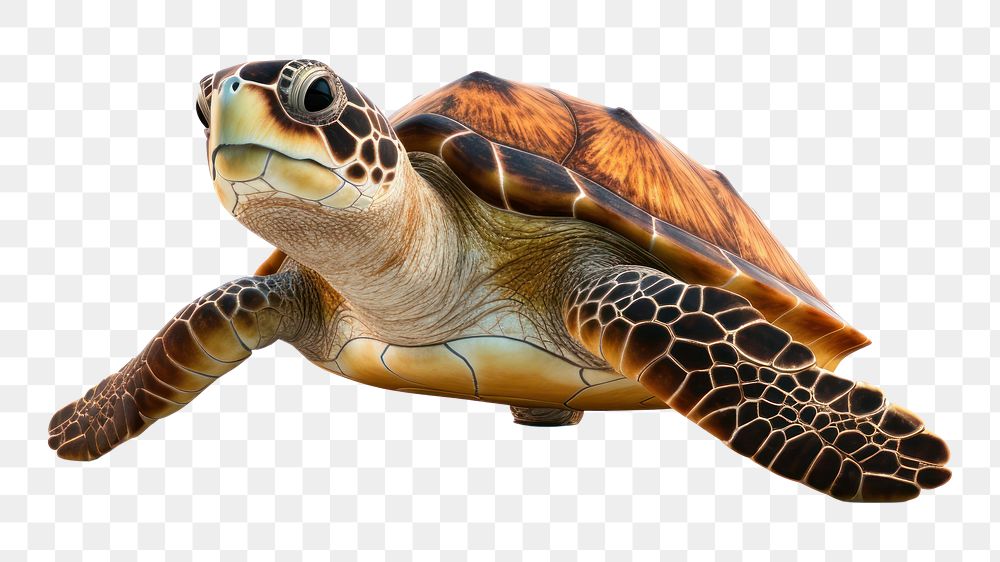 PNG A sea turtle swimming reptile animal. AI generated Image by rawpixel.