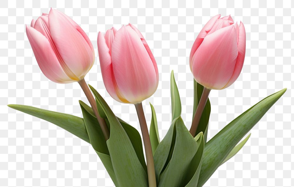 PNG  Tulips blossom flower plant. AI generated Image by rawpixel.