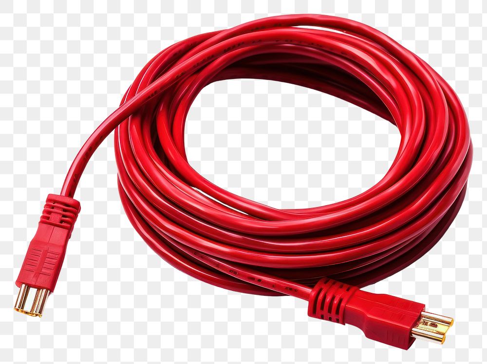 PNG Network cable red electricity. 