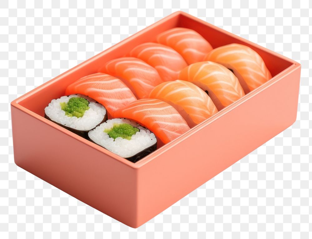 PNG Sushi box food rice. AI generated Image by rawpixel.