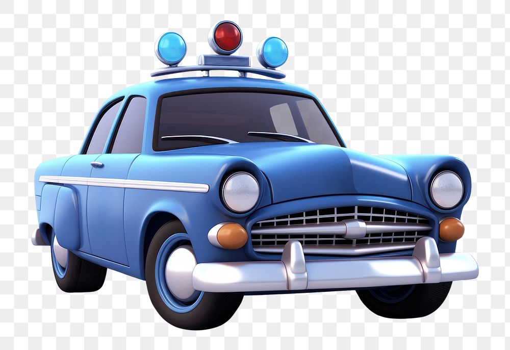 PNG Police car vehicle cartoon white background. AI generated Image by rawpixel.
