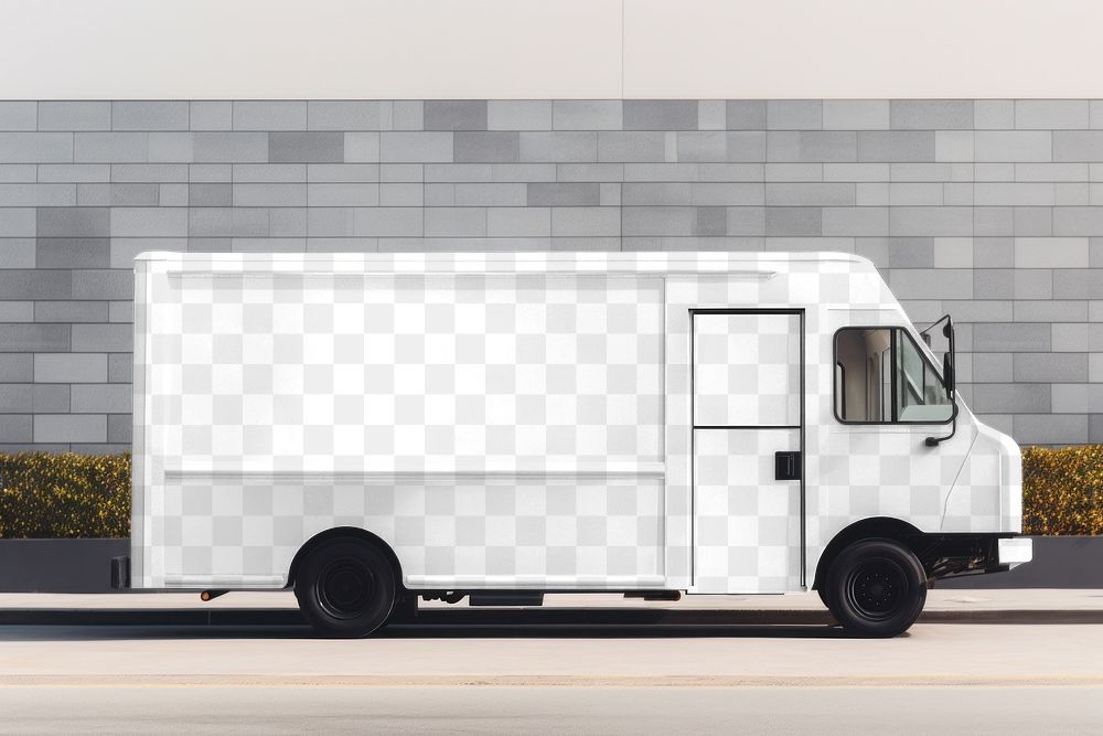 Food truck png mockup, transparent design