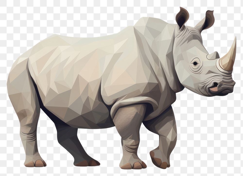 PNG Rhinoceros animal mammal standing. AI generated Image by rawpixel.