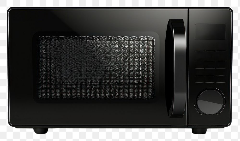 PNG Microwave black oven white background. AI generated Image by rawpixel.