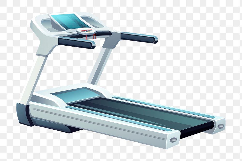 PNG Treadmill white background technology exercising. AI generated Image by rawpixel.