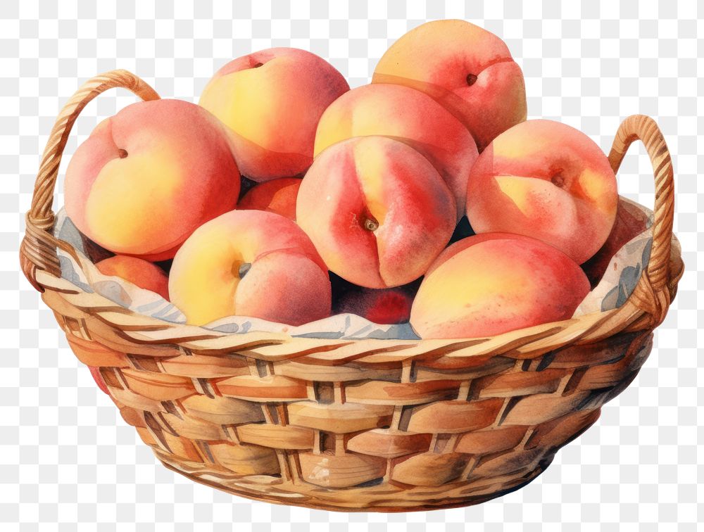 PNG Fruit basket peach plant food. 