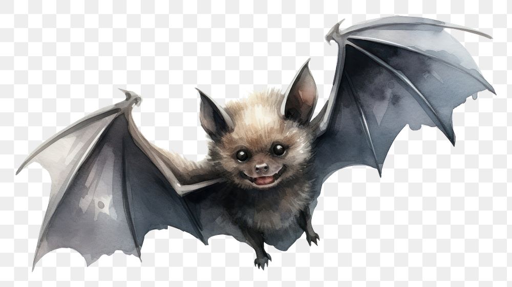 PNG Animal bat wildlife cartoon. AI generated Image by rawpixel.