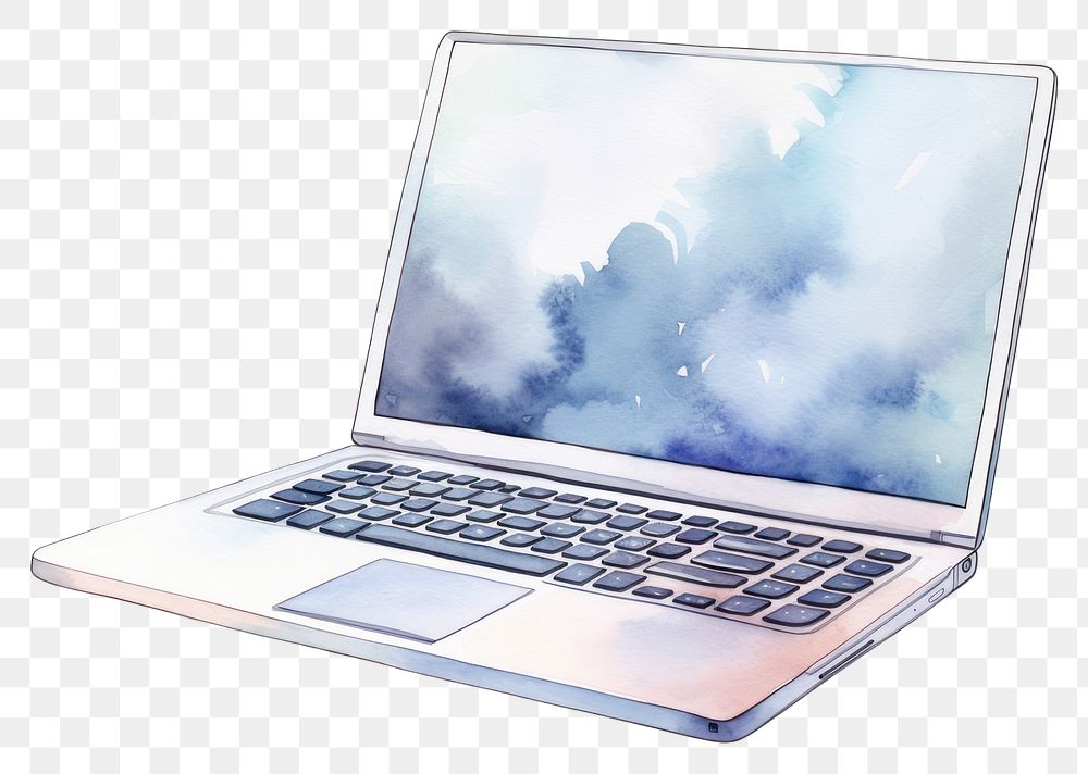 PNG Laptop pc computer white background portability. AI generated Image by rawpixel.