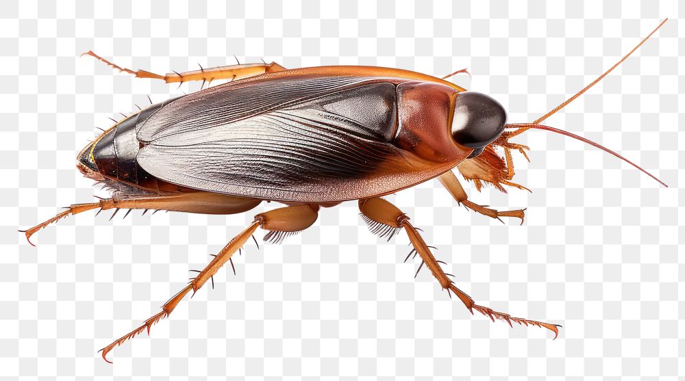 PNG  Cockroach animal insect white background. AI generated Image by rawpixel.