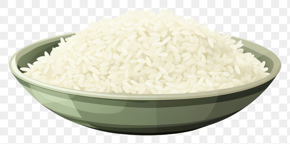 PNG Rice food white background jasmine rice. AI generated Image by rawpixel.