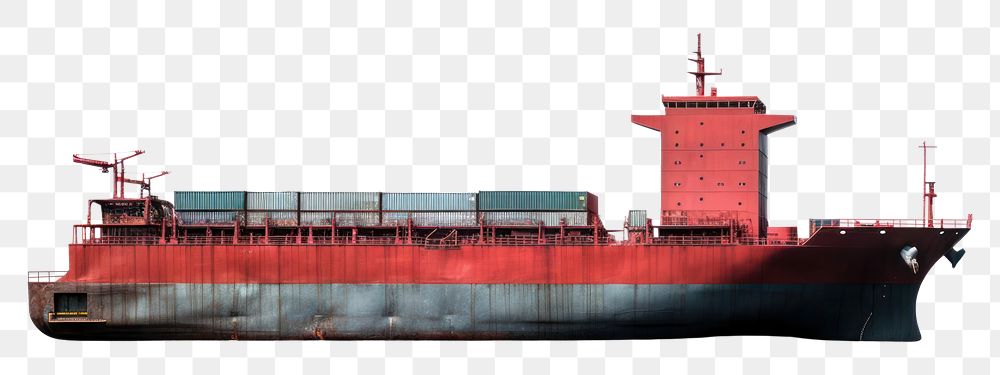 PNG Modern cargo ship watercraft vehicle boat. AI generated Image by rawpixel.