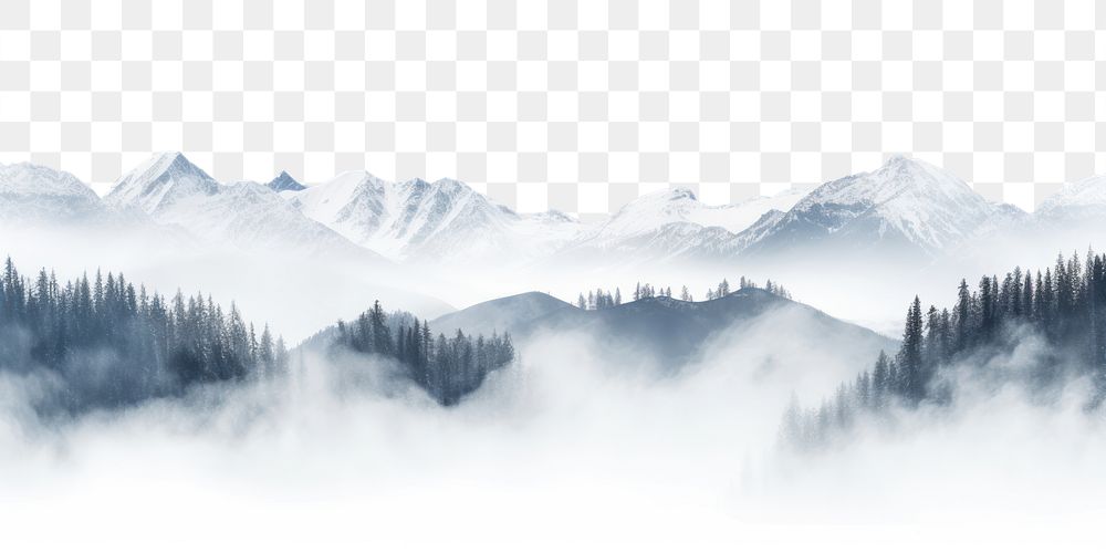 PNG A mountain scenery landscape nature snow. AI generated Image by rawpixel.