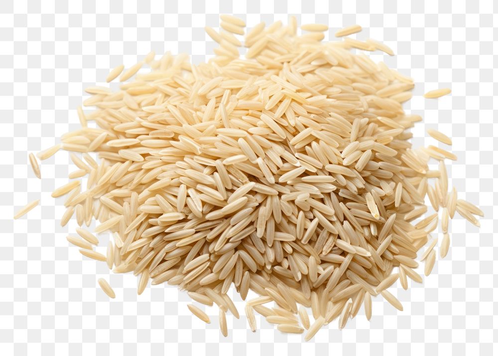 PNG Rice grain food white background ingredient. AI generated Image by rawpixel.