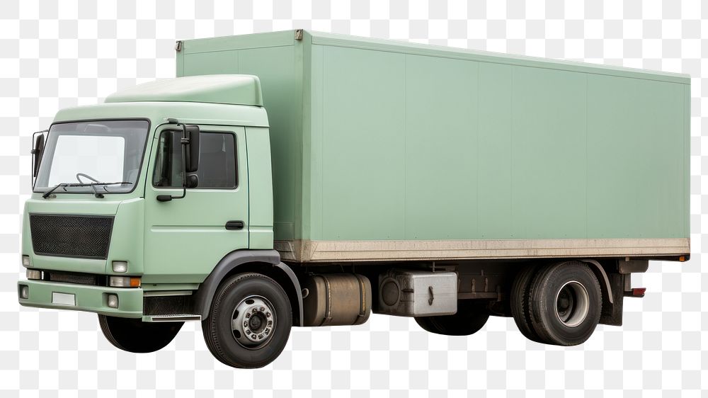 PNG Parcel transport truck vehicle van white background. AI generated Image by rawpixel.
