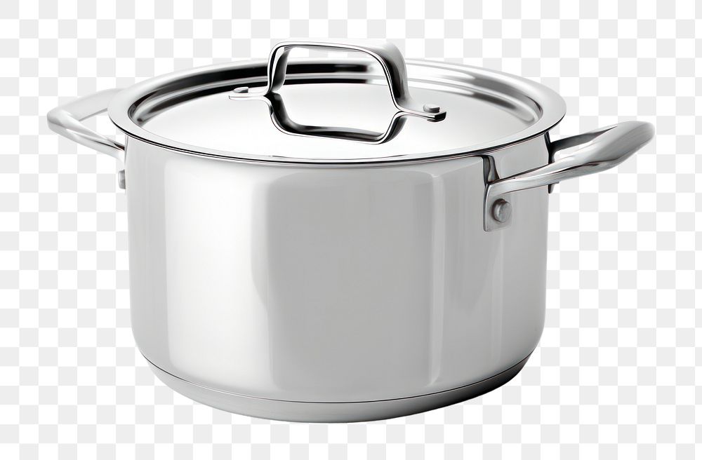PNG Stainless steel pot appliance white white background. AI generated Image by rawpixel.