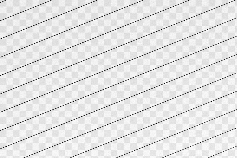 Png slant ruled paper, transparent background