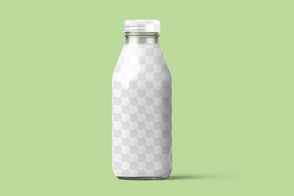 Juice bottle png mockup, transparent design