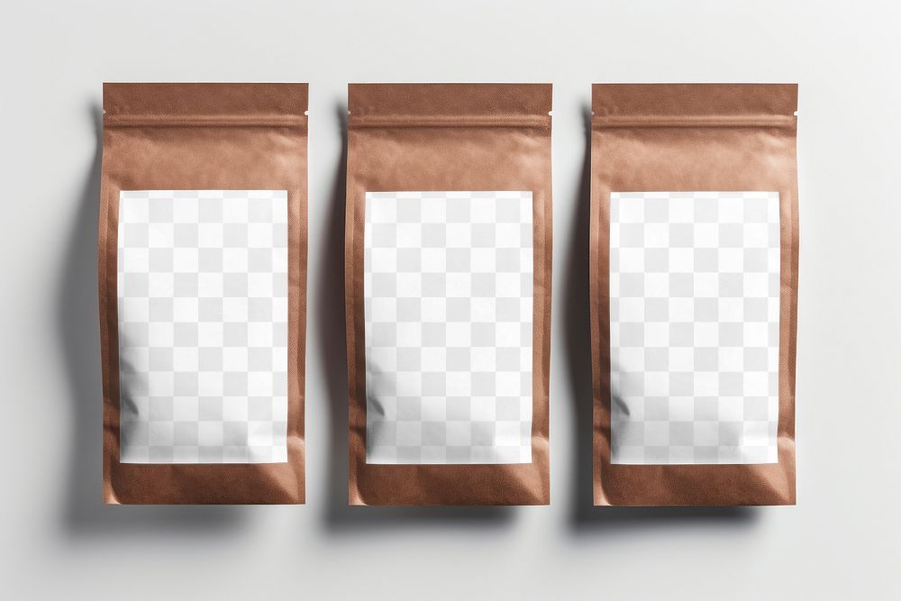 Coffee bean bag png mockup, transparent design