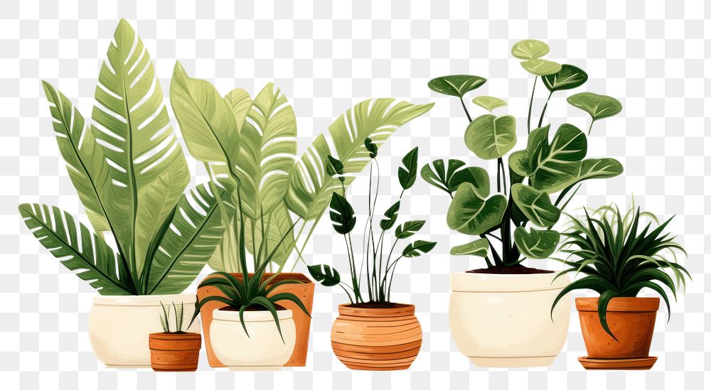 PNG Houseplants houseplant leaf white background. AI generated Image by rawpixel.