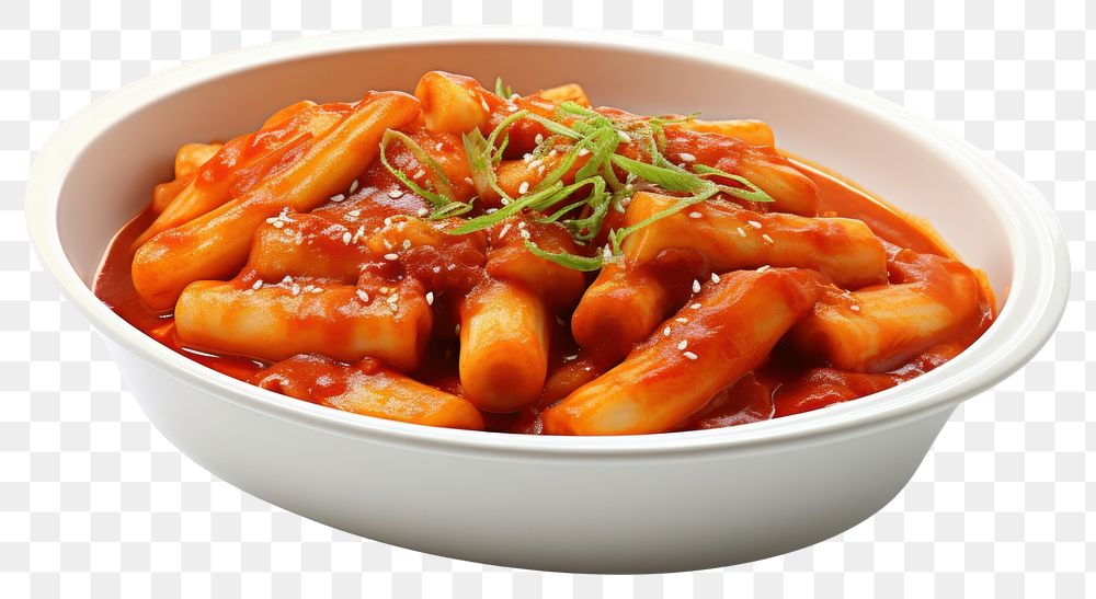 PNG Tteokbokki pasta food meal. AI generated Image by rawpixel.