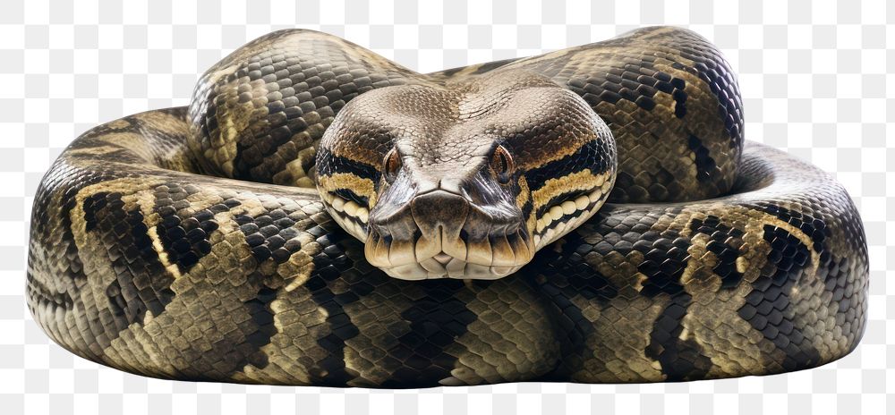 PNG Anaconda reptile animal snake. AI generated Image by rawpixel.