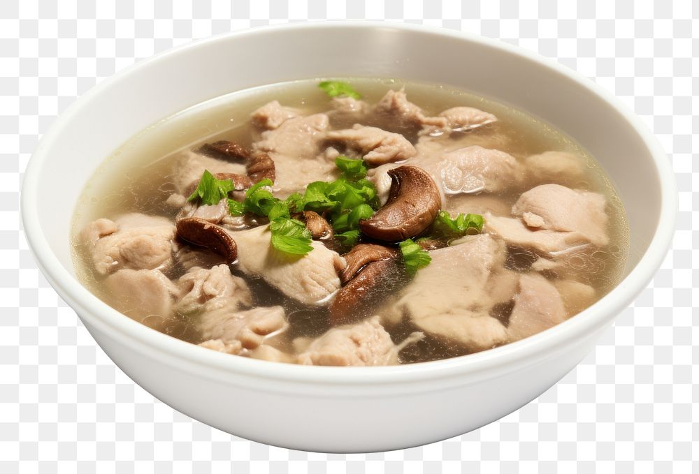 PNG Bak kut teh clear soup food meal dish. AI generated Image by rawpixel.