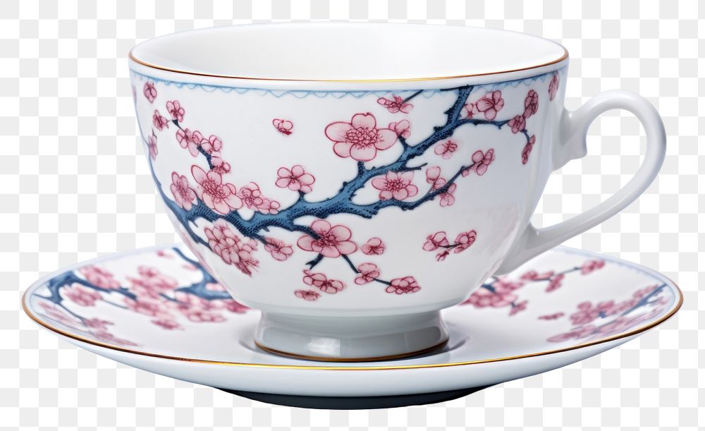 PNG Chinese teacup porcelain saucer mug. AI generated Image by rawpixel.