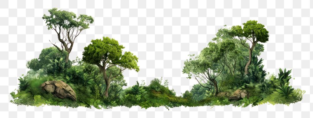 PNG Foresty greenery vegetation landscape outdoors. AI generated Image by rawpixel.
