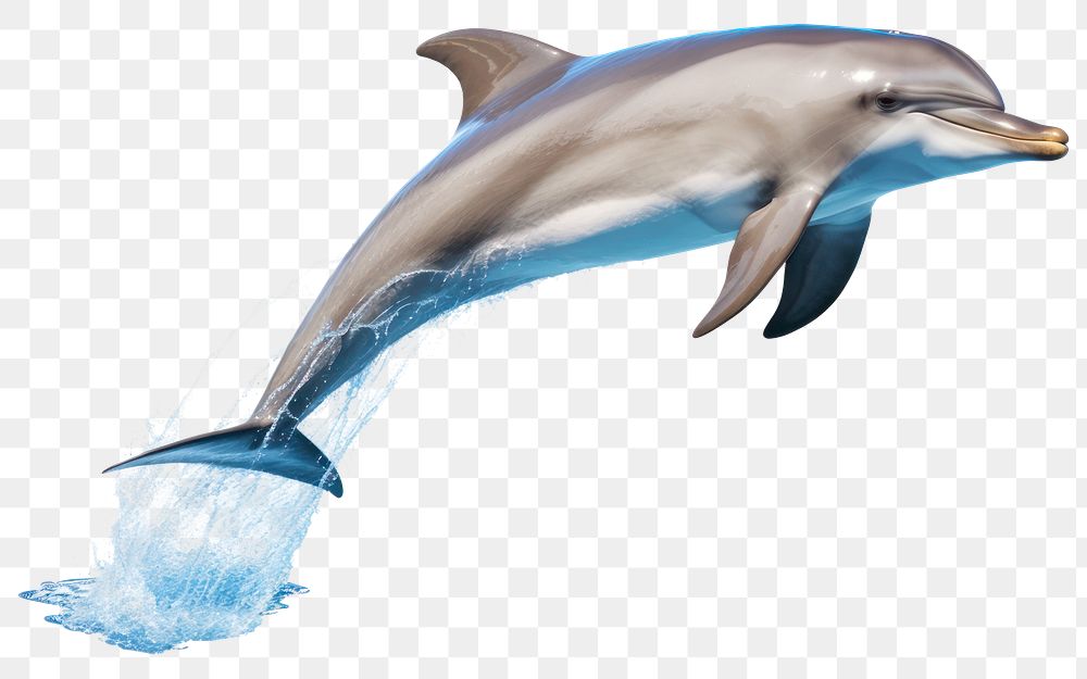 PNG Dolphin jumping animal mammal fish. AI generated Image by rawpixel.