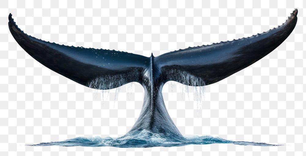 PNG Humpback whale tail animal mammal white background
