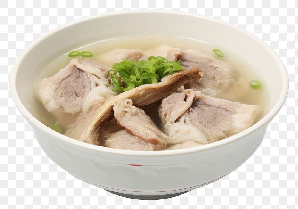 PNG Pork bone soup chinese food meal dish. AI generated Image by rawpixel.