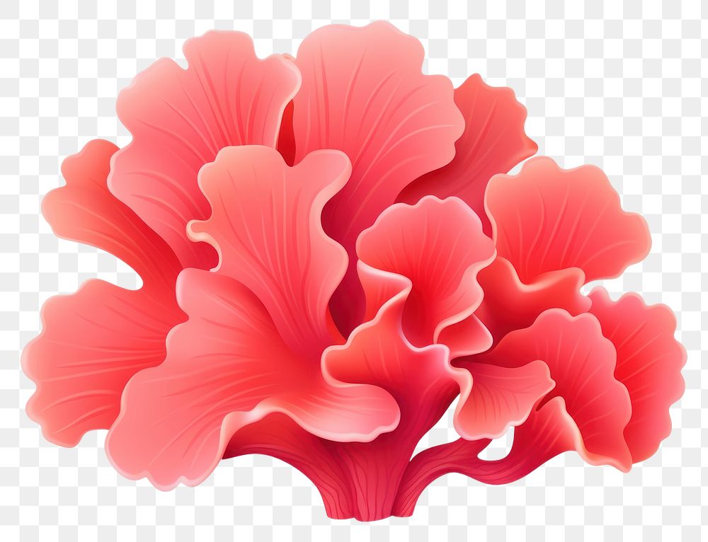 PNG  Coral flower petal plant. AI generated Image by rawpixel.