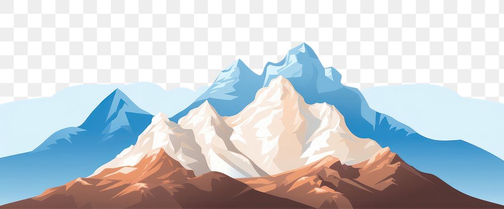 PNG  Mountain range outdoors nature ice. AI generated Image by rawpixel.
