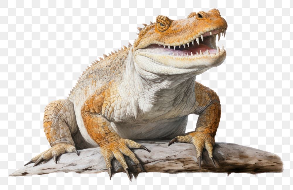PNG  Crocodile dinosaur reptile animal. AI generated Image by rawpixel.