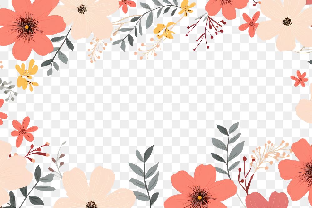 PNG  Floral pattern flower plant backgrounds. AI generated Image by rawpixel.