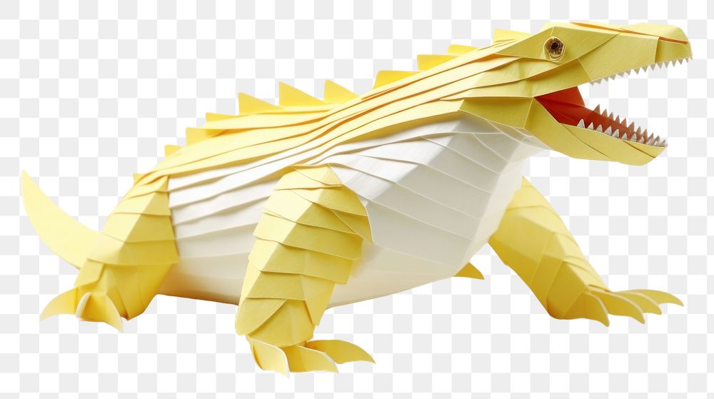 PNG  Crocodile paper origami animal. AI generated Image by rawpixel.