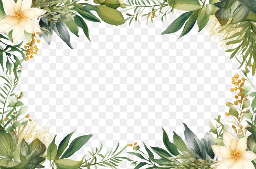 PNG  Plant flower green leaf. AI generated Image by rawpixel.