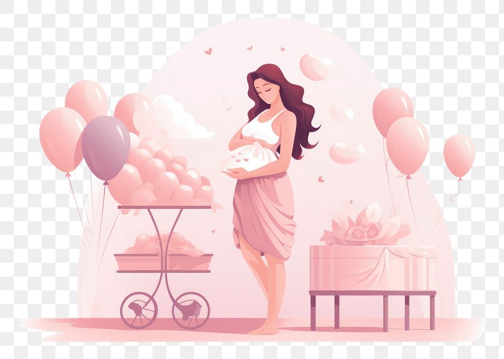 PNG  Baby shower balloon adult celebration. AI generated Image by rawpixel.