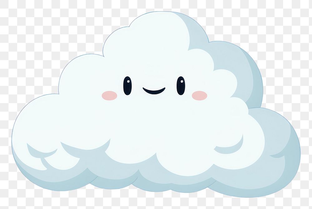 PNG  Cute png cloud white recreation. AI generated Image by rawpixel.
