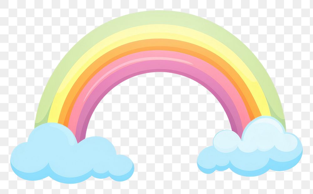 PNG  Cute png rainbow nature sky. AI generated Image by rawpixel.