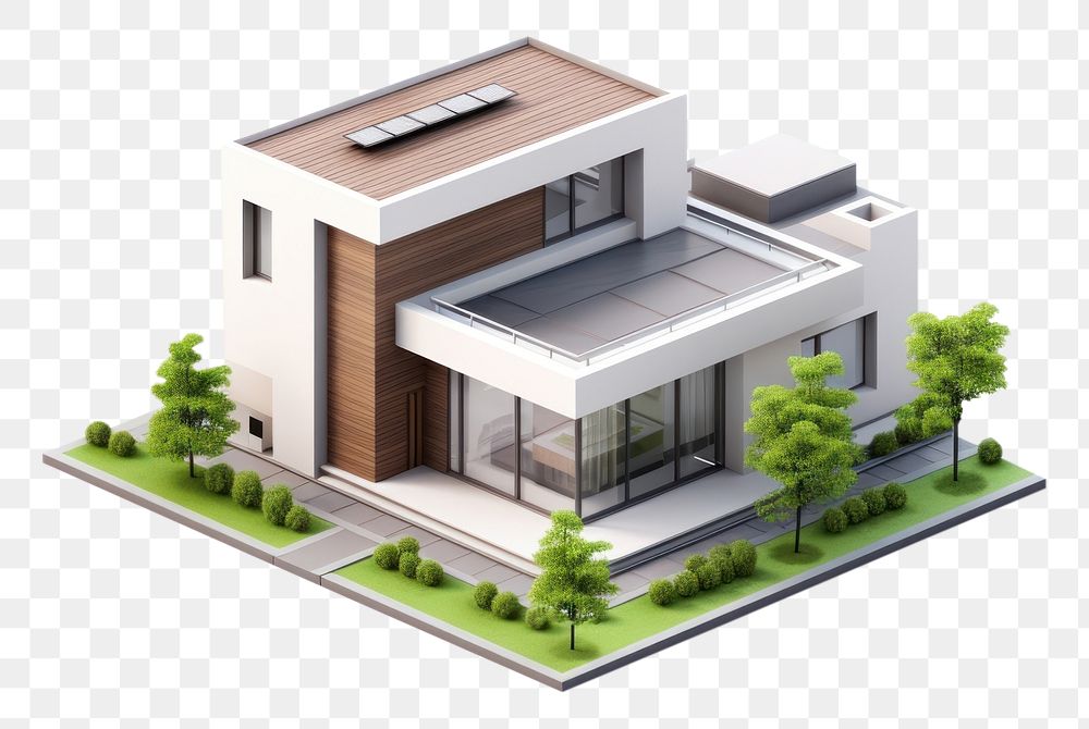 PNG House isometric architecture building. AI generated Image by rawpixel.