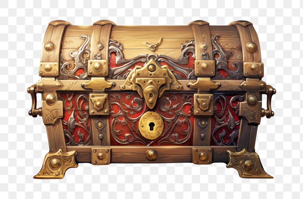 PNG Treasure box white background architecture suitcase. AI generated Image by rawpixel.