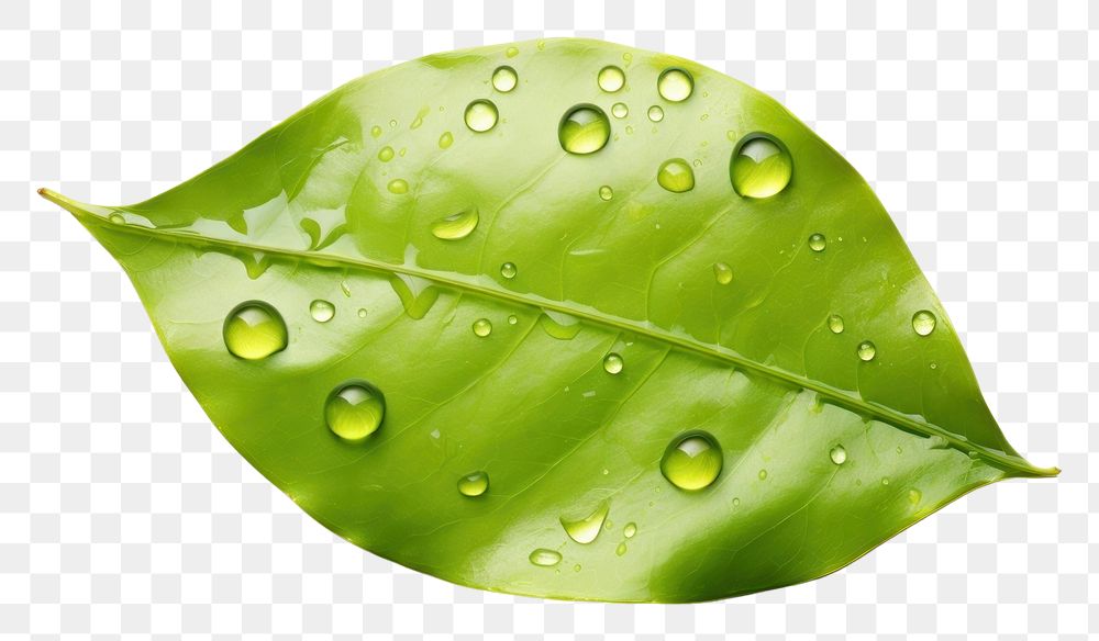 PNG Leaf plant drop white background. AI generated Image by rawpixel.