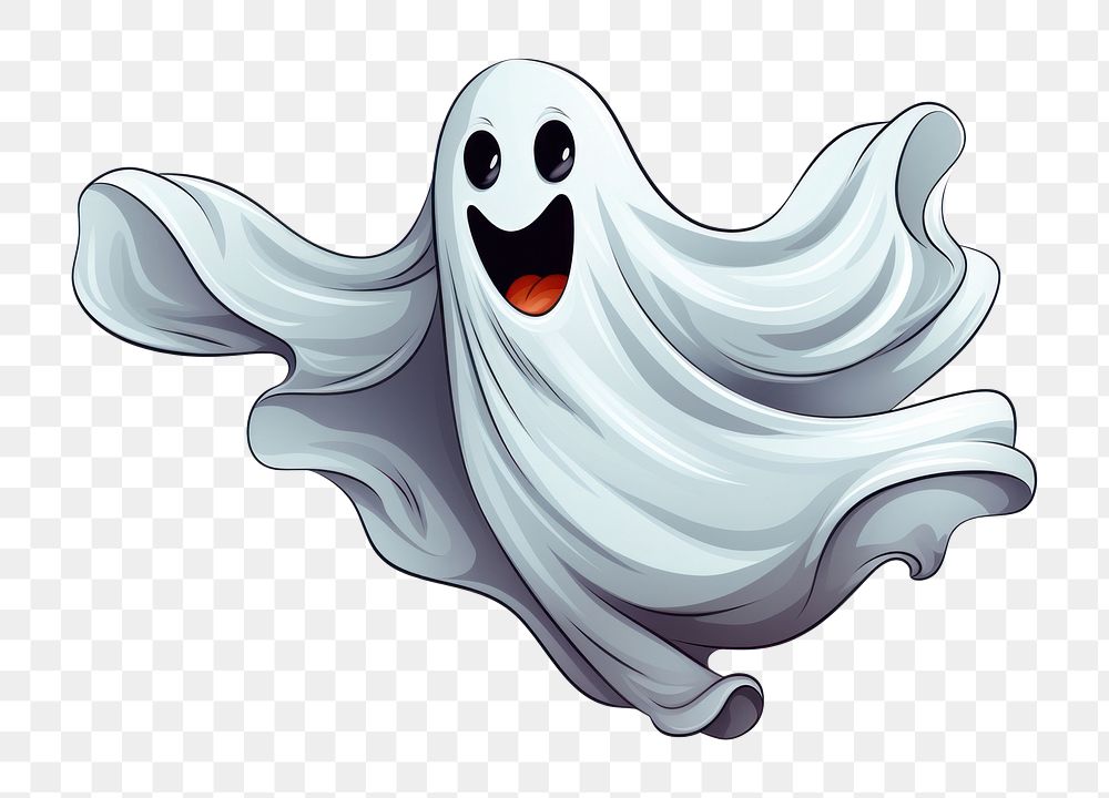 PNG Ghost cartoon drawing white. 