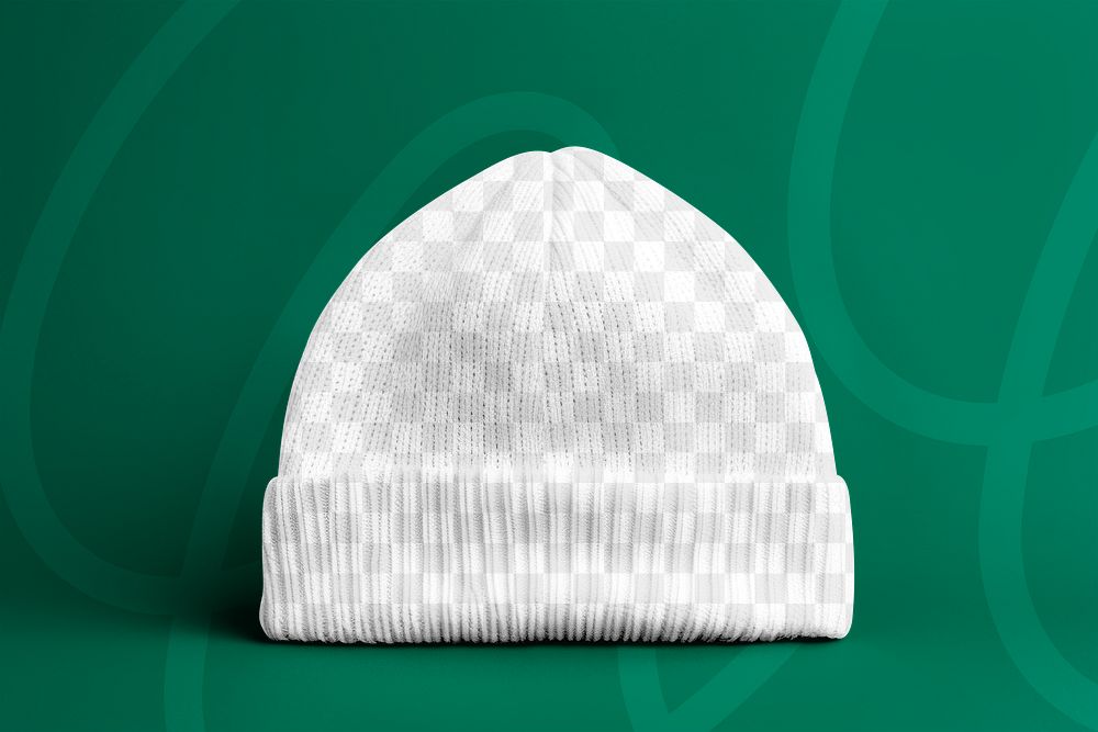 Winter beanie png, transparent mockup