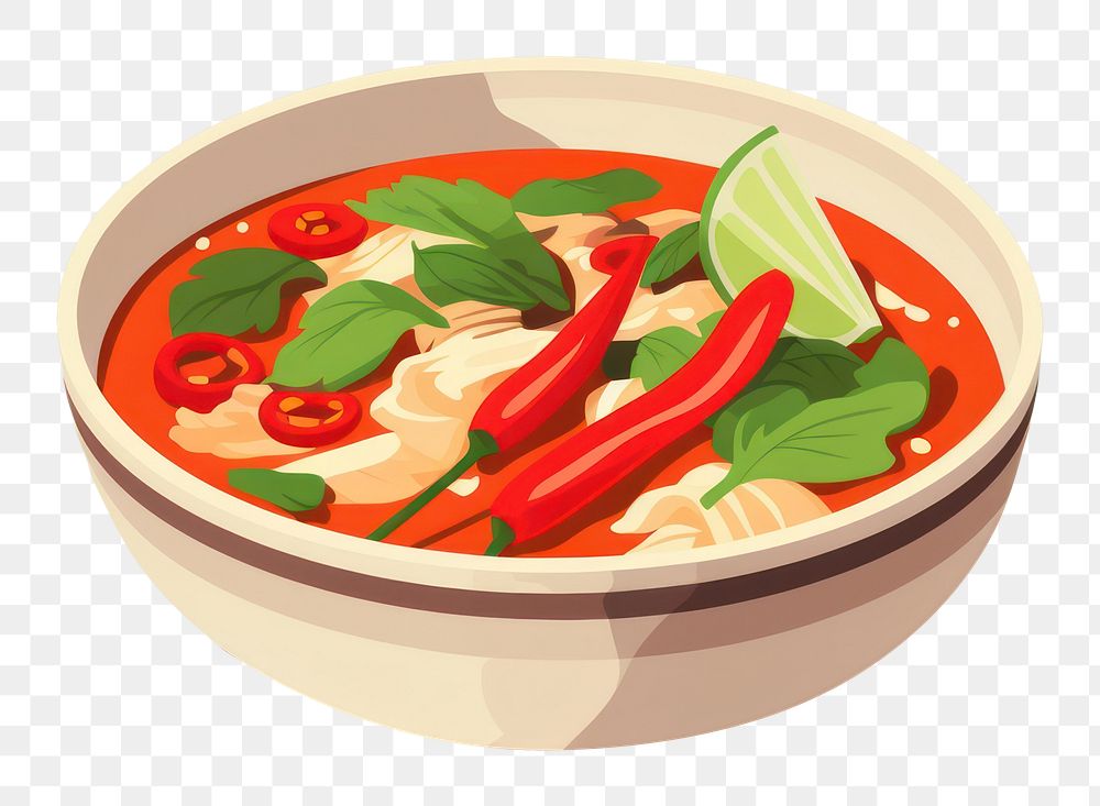 PNG Food soup meal bowl. AI generated Image by rawpixel.