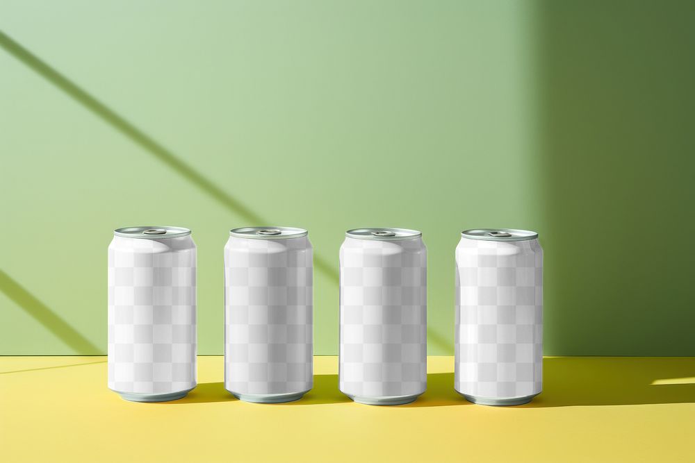 Soda can png transparent mockup